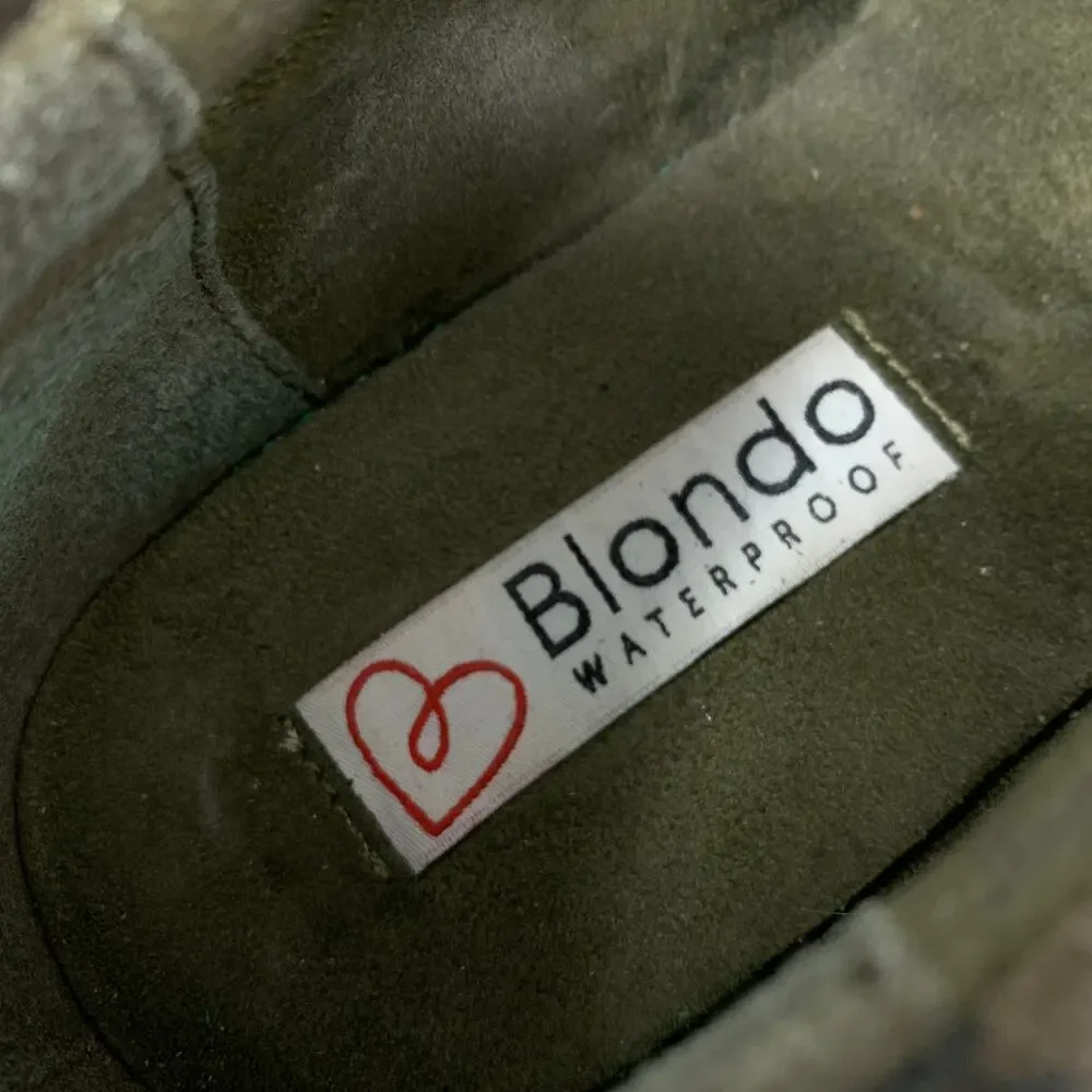 Blondo Women's Sz 11 Gallert Fabric Camo Slip-On Sneaker Green Waterproof